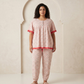 Womens Cotton Pyjama Set LS-108/J-45