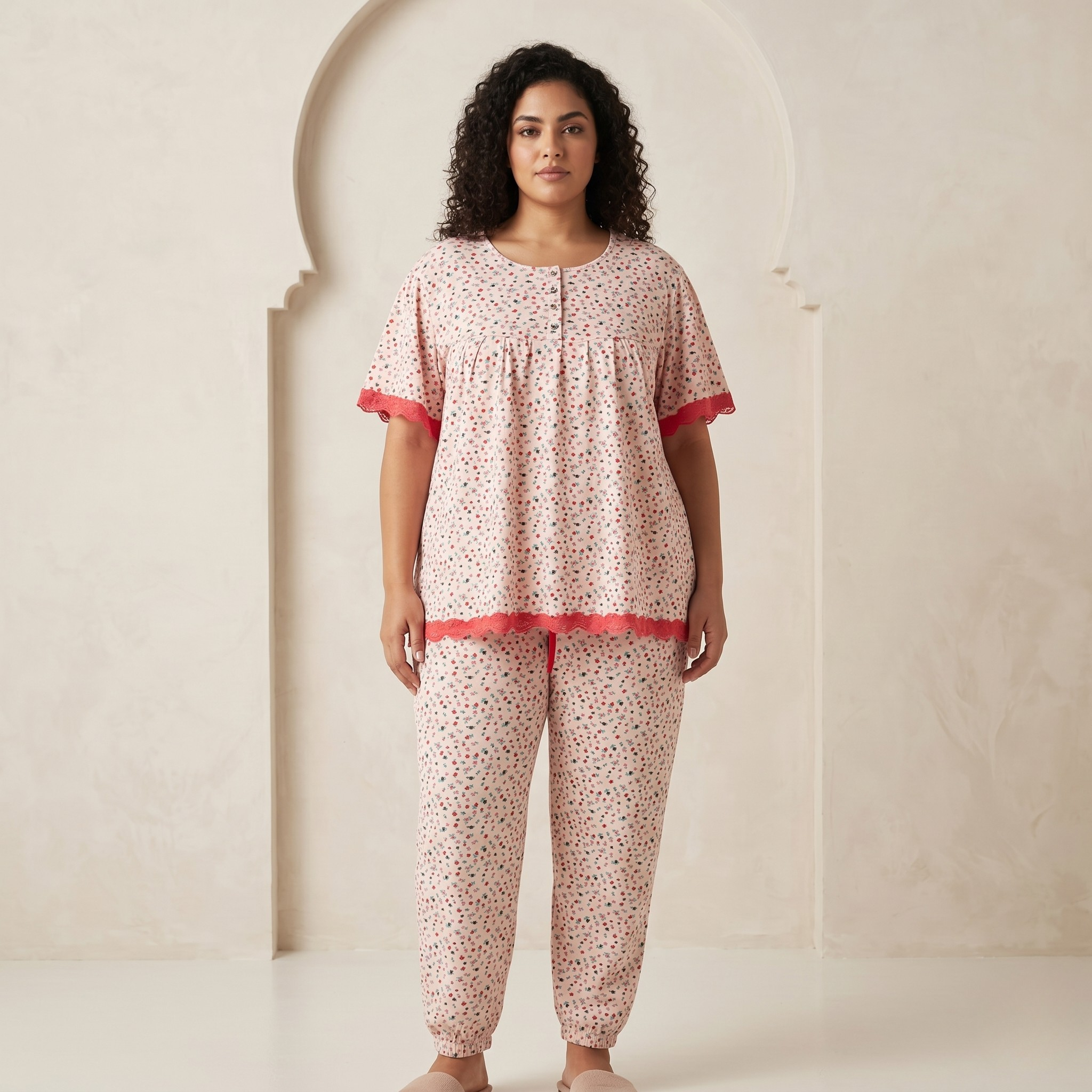 Womens Cotton Pyjama Set LS-108/J-45