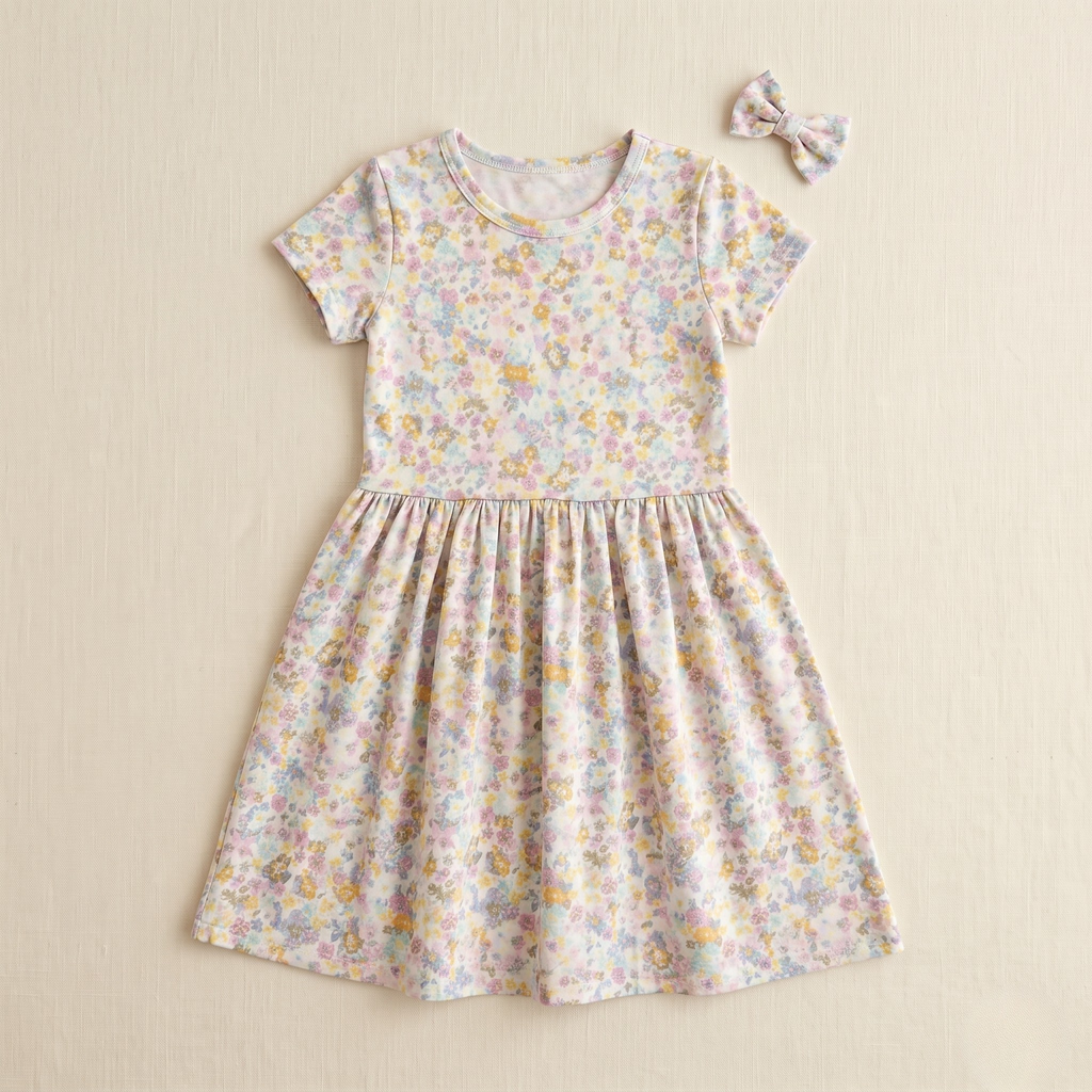 Girls Frock Floral Bouquet