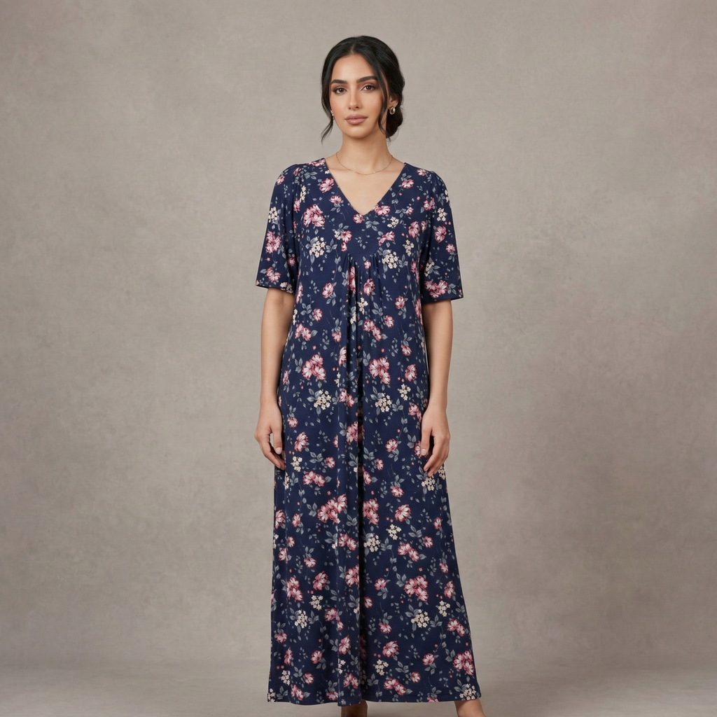 فستان نسائي قطني طويل ميدي 1932