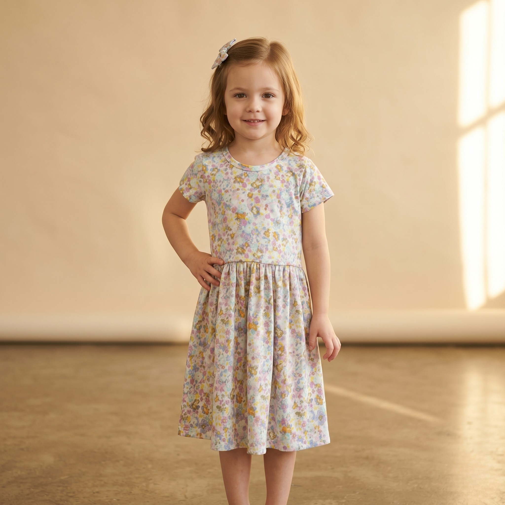 Girls Frock Floral Bouquet