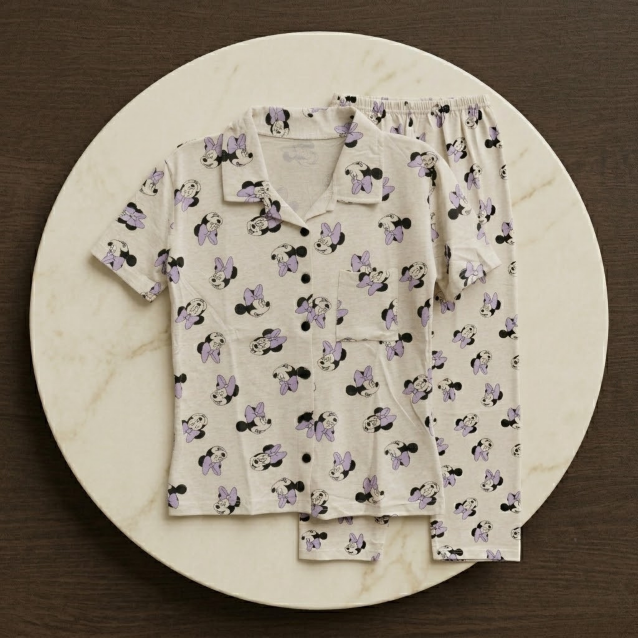 Minnie Puprle bow Womens Pajamas