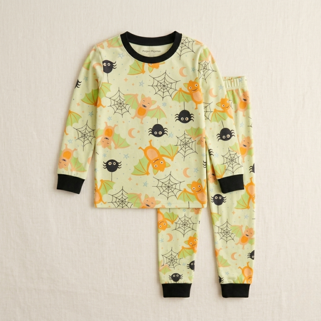 Bat Spider Kids L/S Pajamas