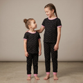 Little Flowers Black H/S Pajamas