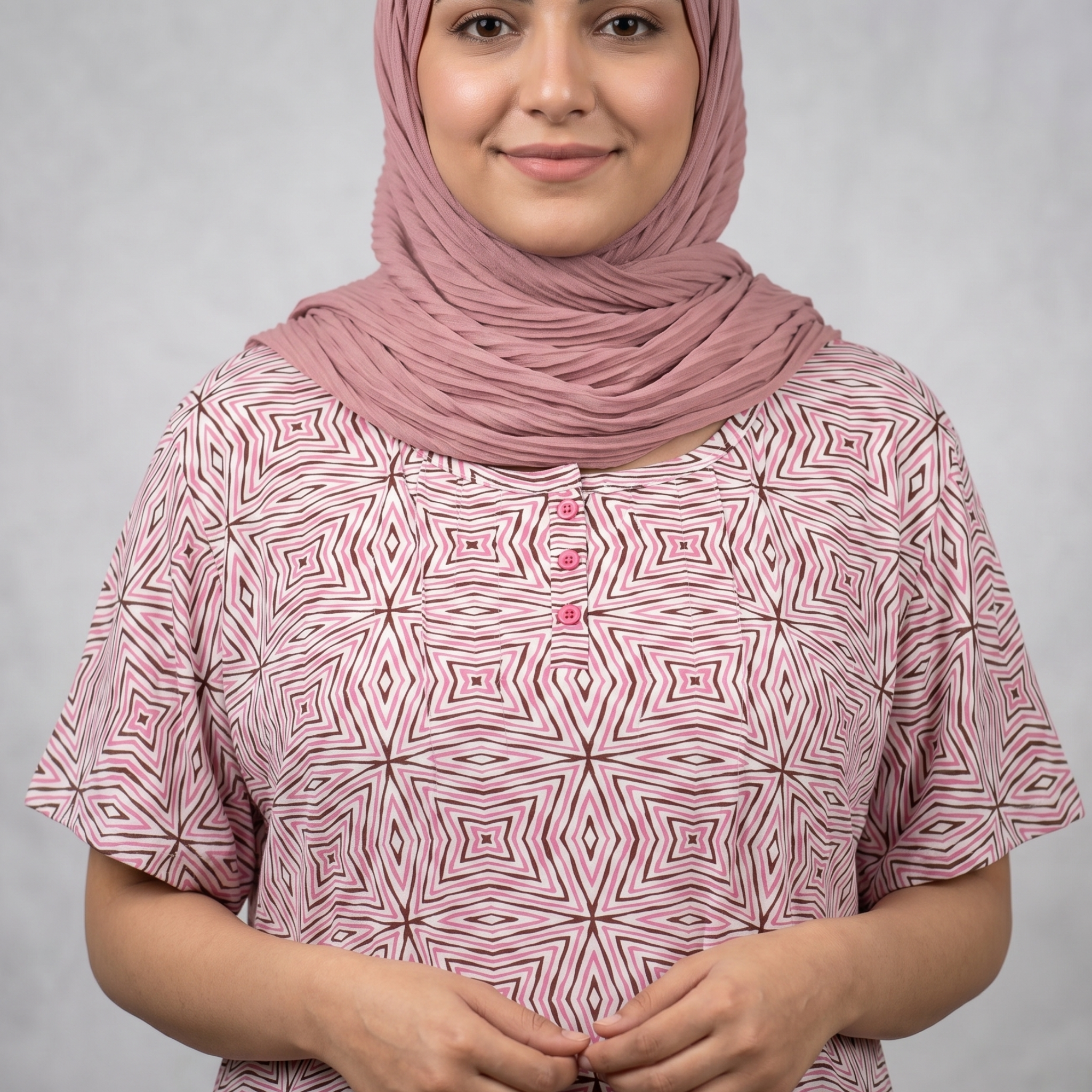 Womens Midi Lines Pattern Pink