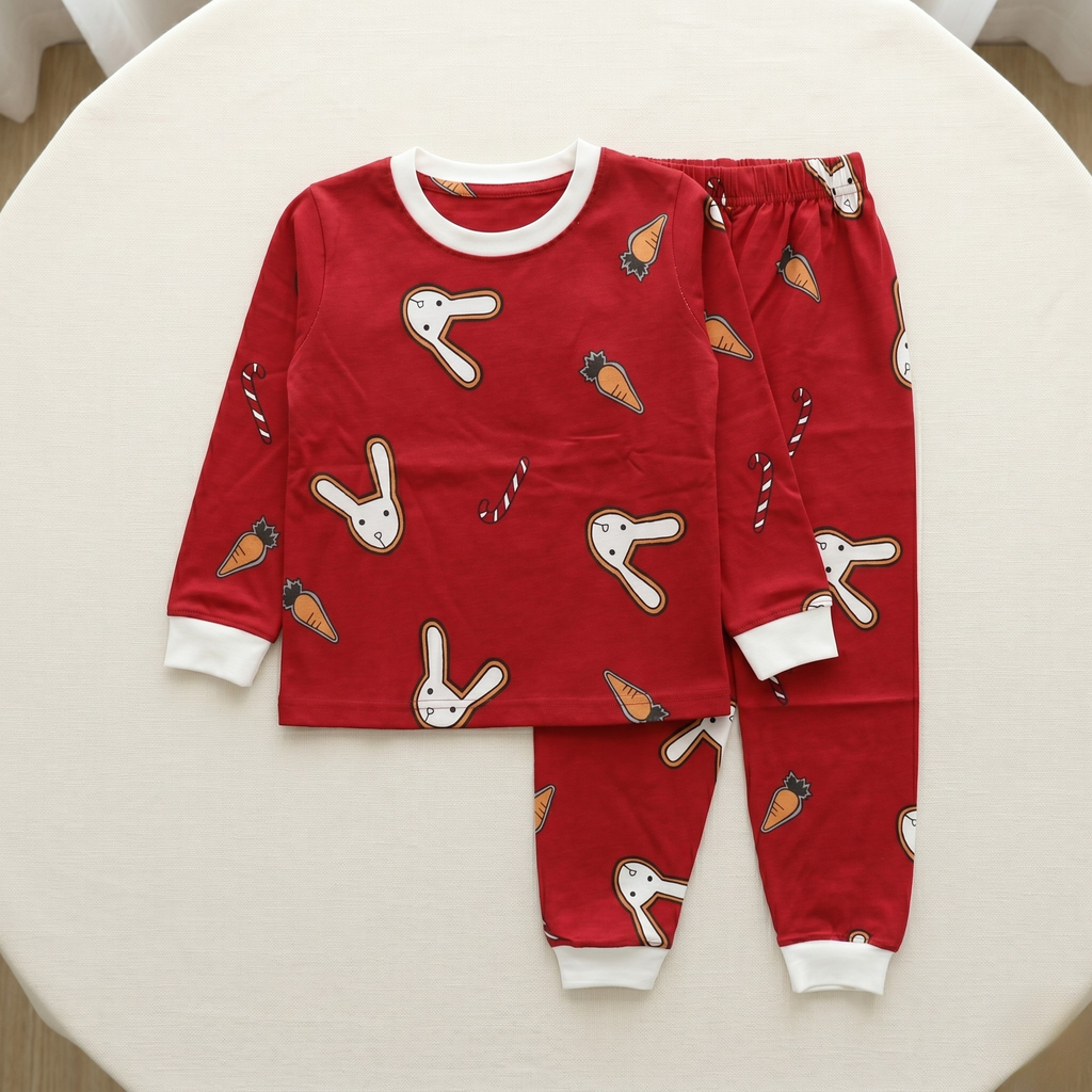 Bunny Cartoon Kids L/S Pajamas