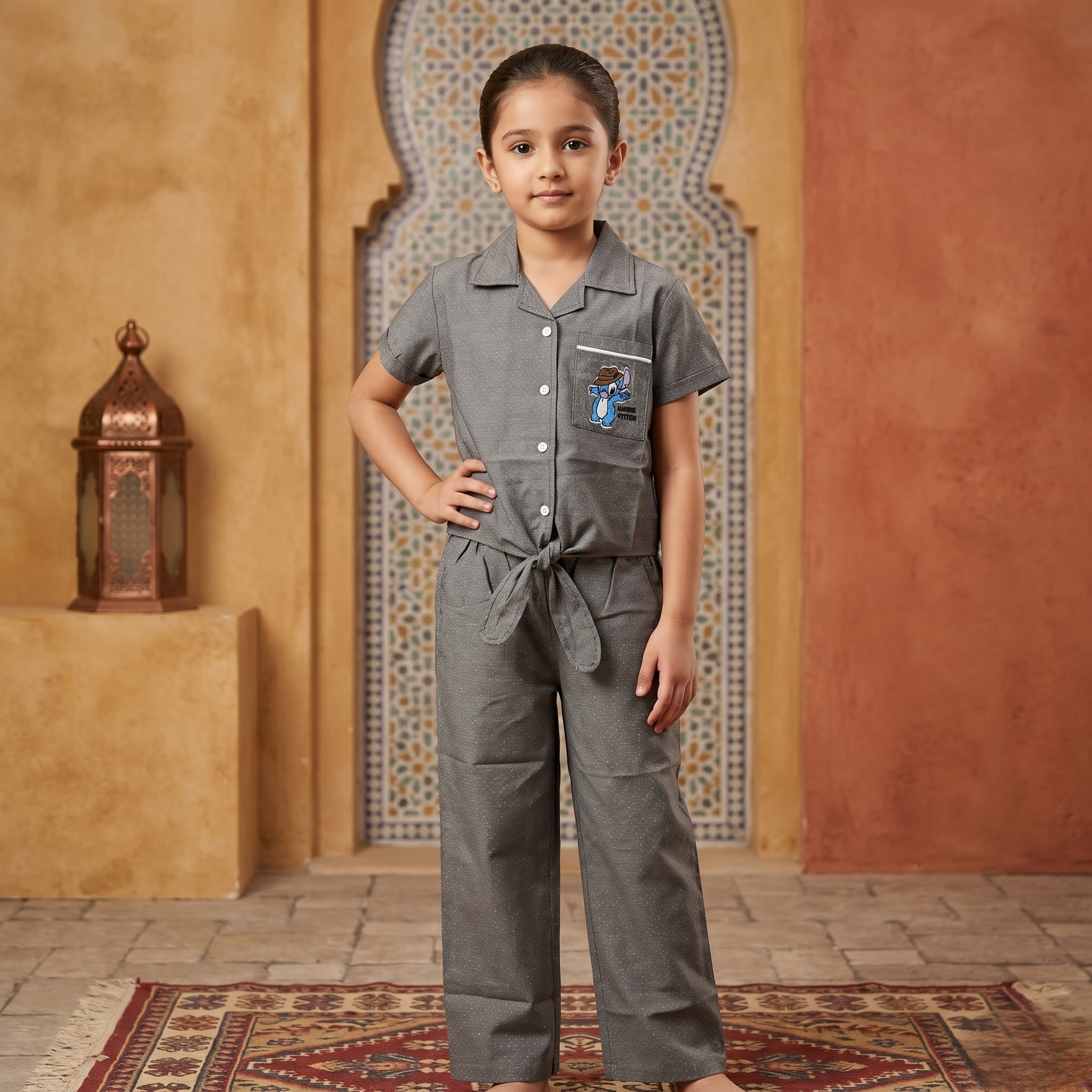 Wierd Stitch Girls Pajama Set