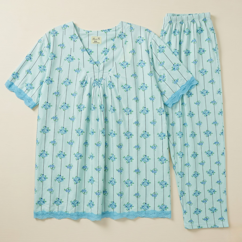 Womens Cotton Pyjama Set LS-112/J-30