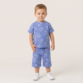 Kids Bermuda Set Waves Blue