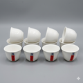 Plain white porcelain cups 12pcs 512801
