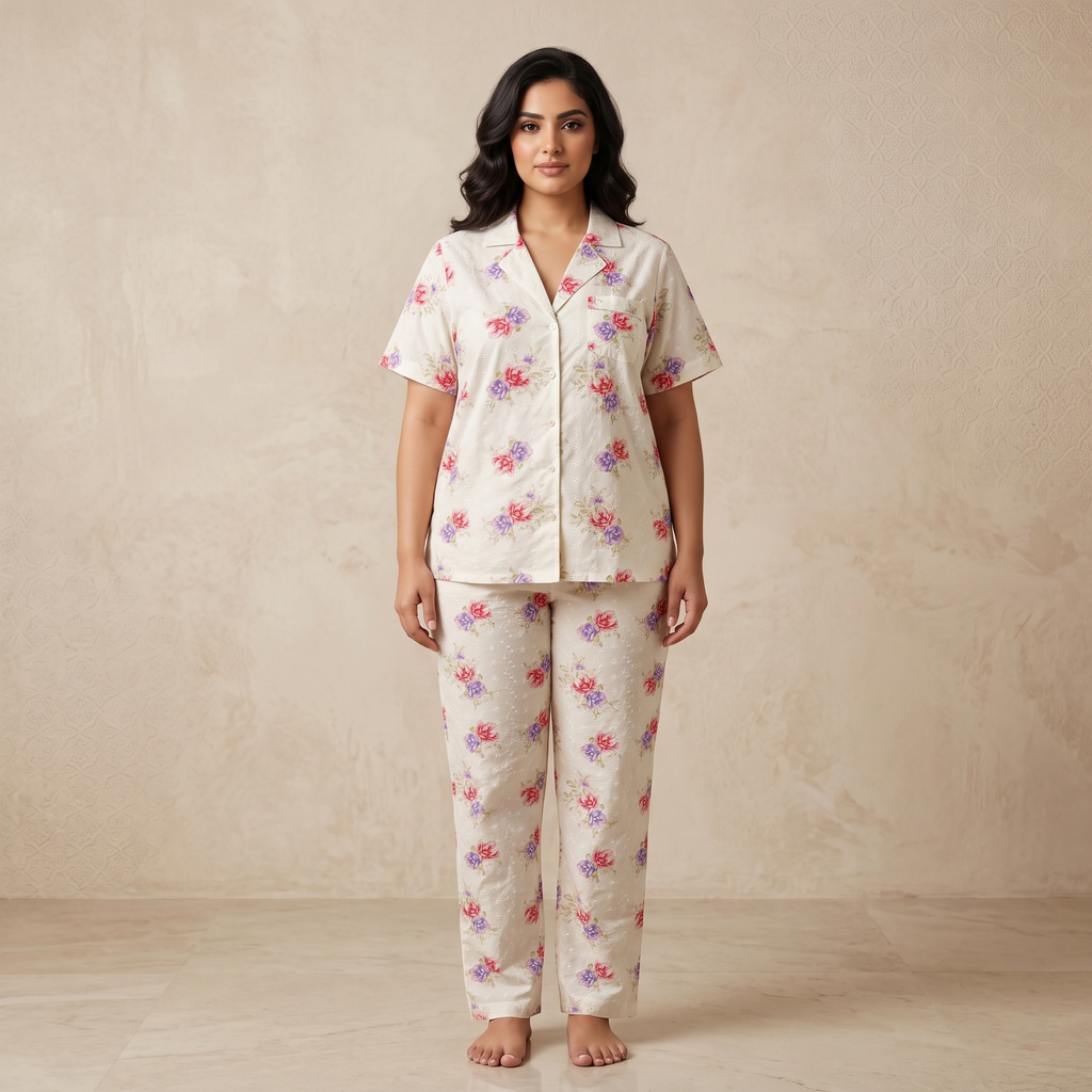 Womens Pajamas 2Pcs 9380 (D)