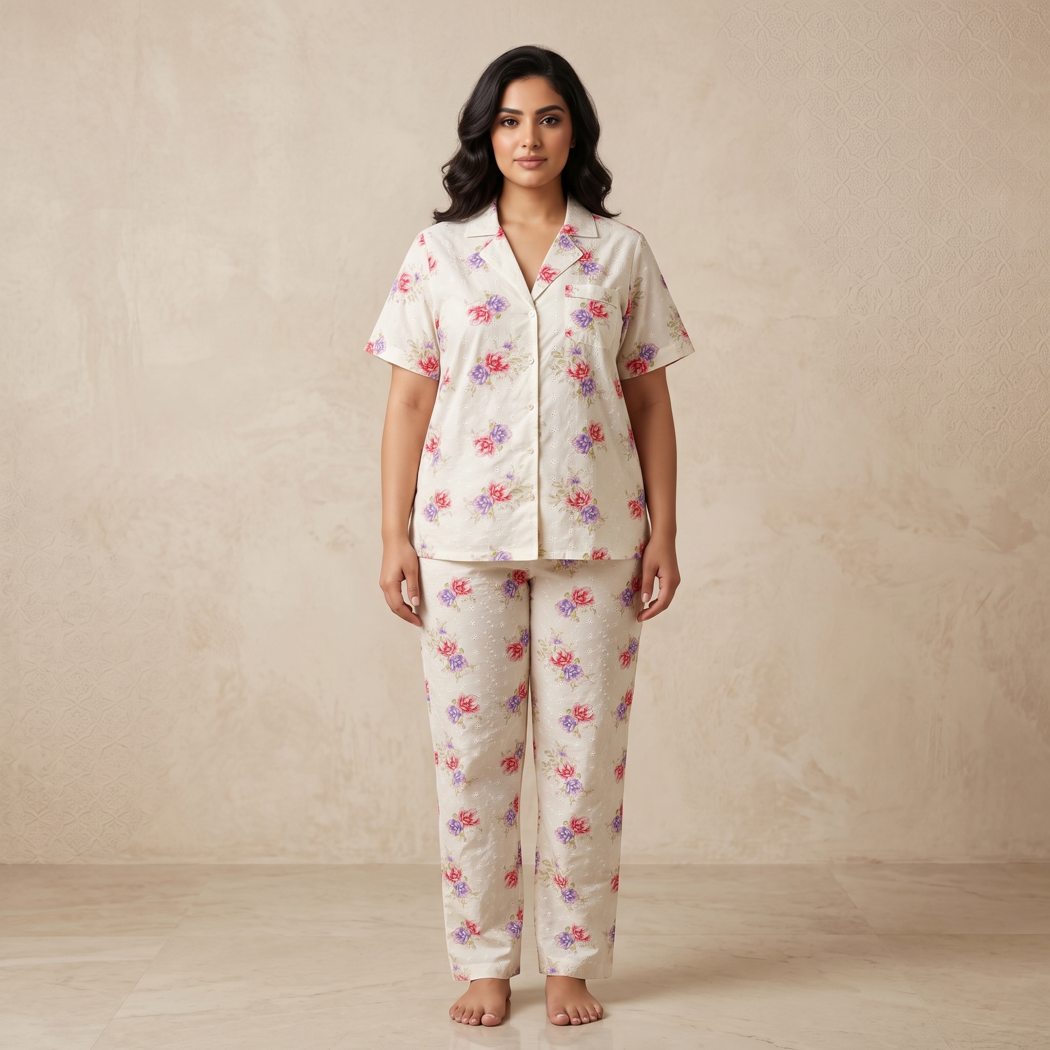 Womens Pajamas 2Pcs 9380 (D)