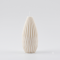 شمع ابيض بيضوي مضلع 15CM معطر - HM23-553