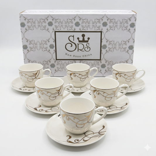 Turkish Coffee Set Daisy Gold HSR7989