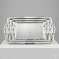 Silver Serving Tray Set, 3 Pieces, 24-3032
