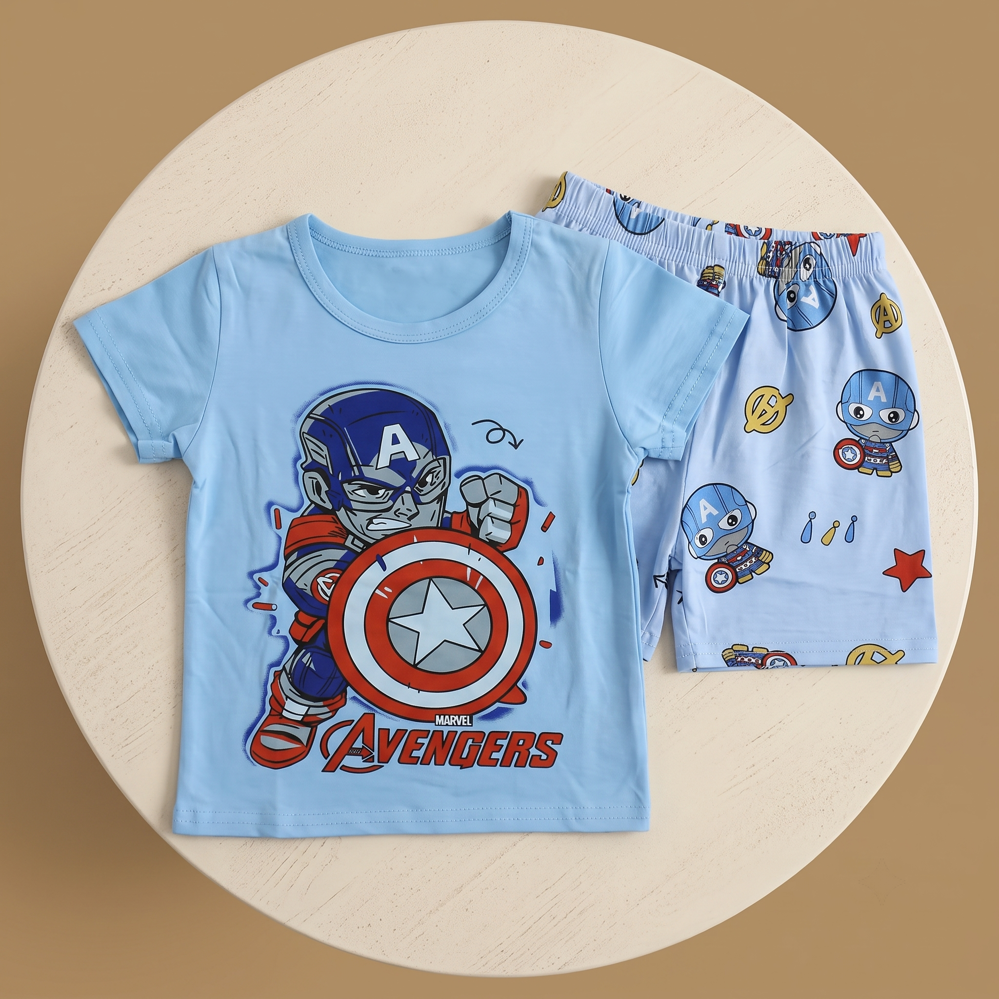 Angry Captain America H/S Short Set