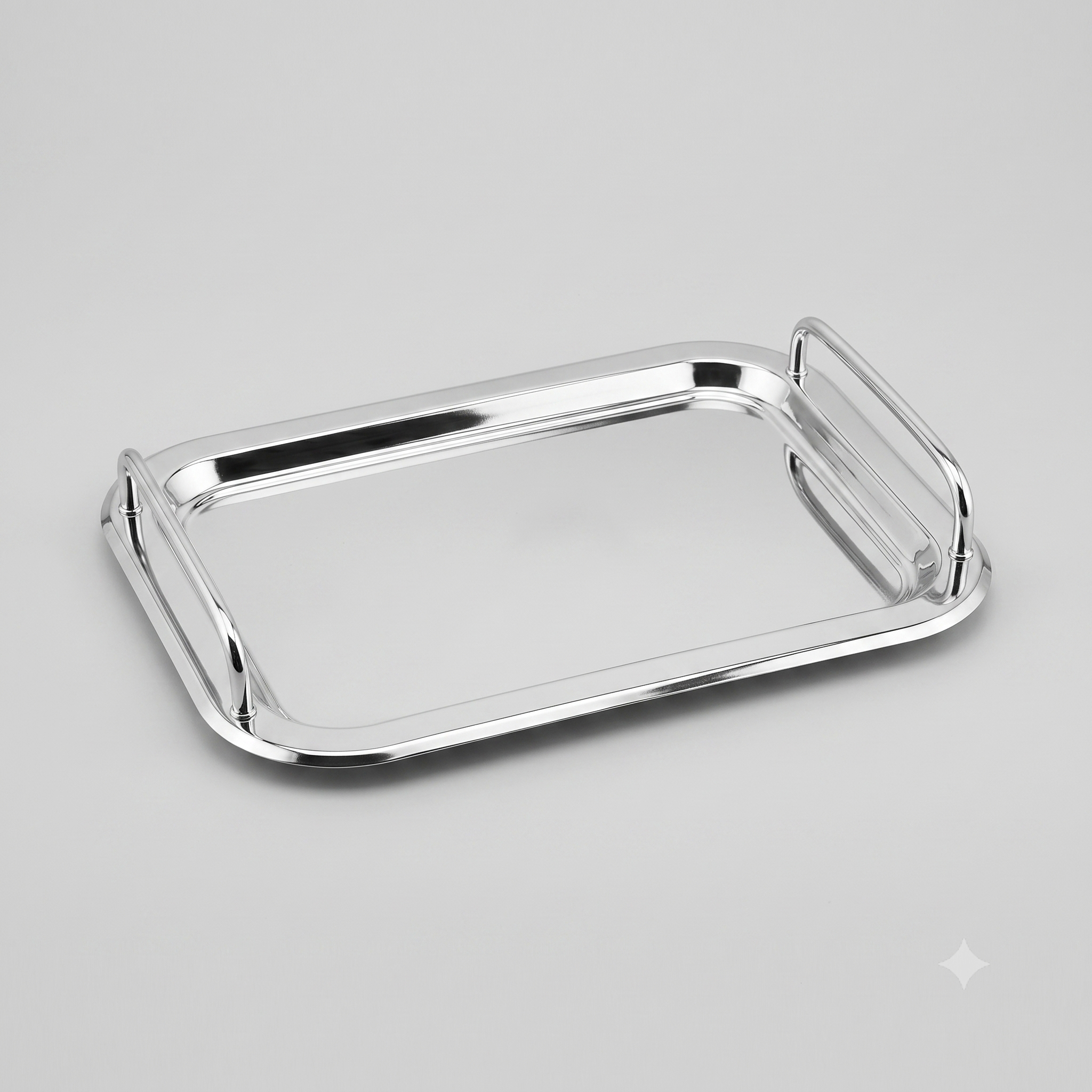 Silver Plain Serving Trays, 18*26 cm WA122