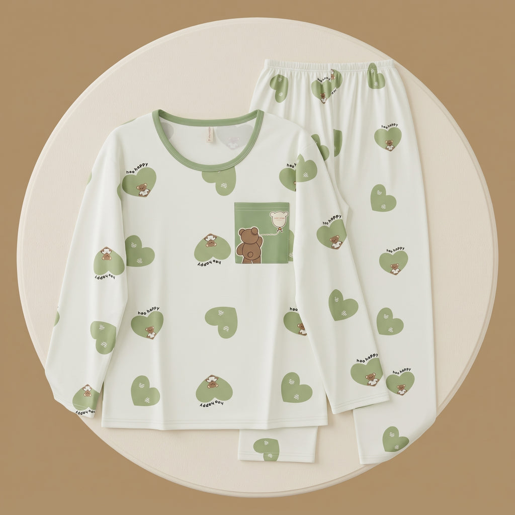 Womens L/S Pajamas 2Pcs 606