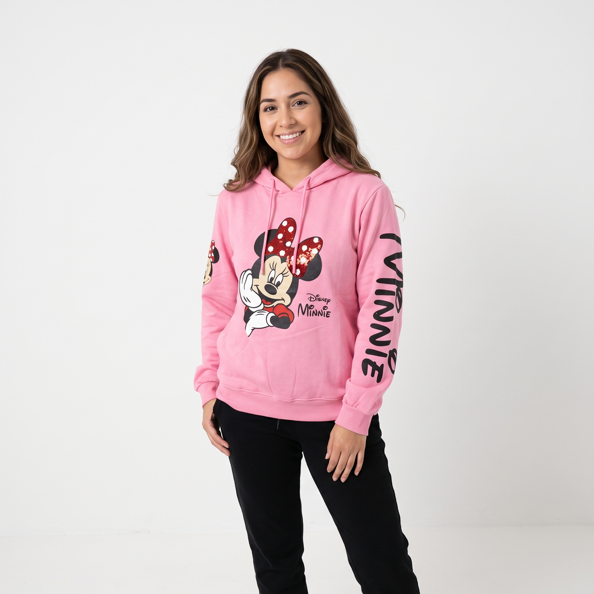 Minnie Pink Womens Hoodie