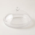 Round cheese and butter dish