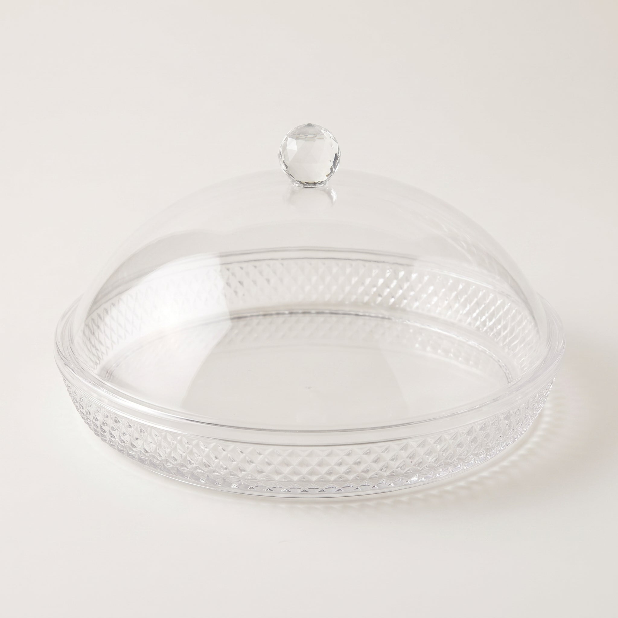 Round cheese and butter dish