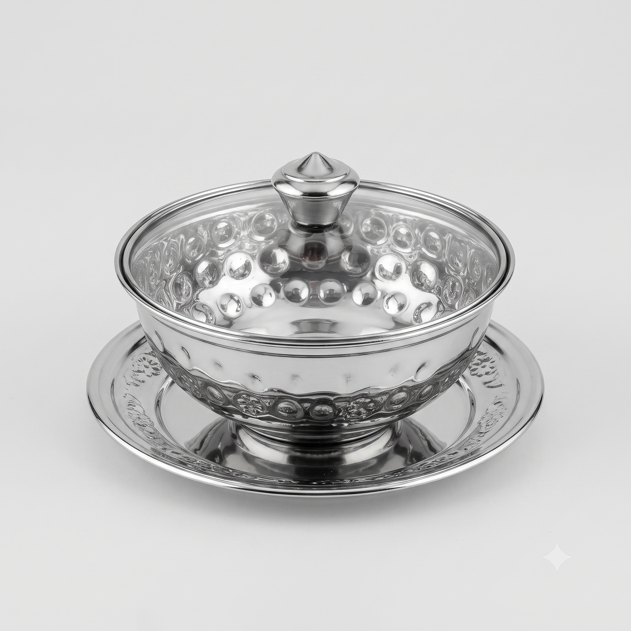 Date dish with 16 cm base and glass lid Qween-20589
