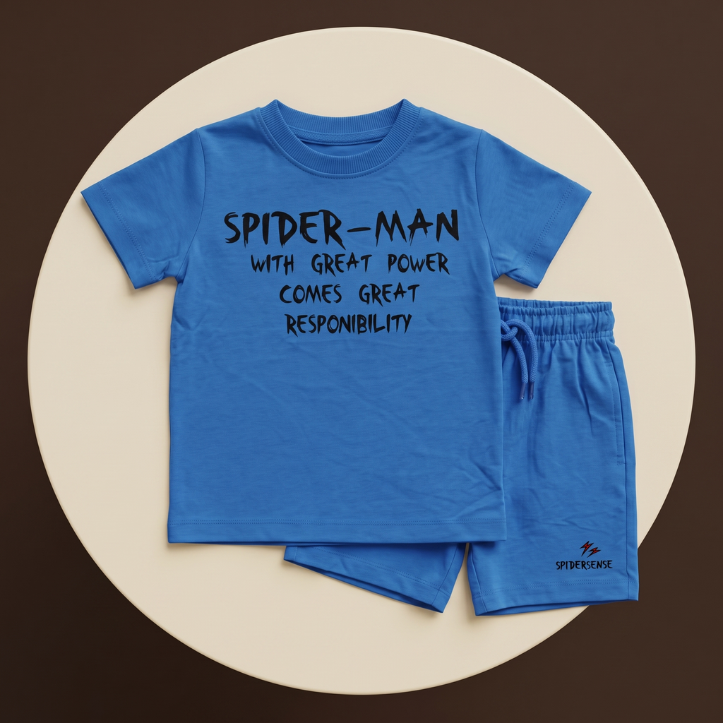 Spiderman Great Power Boys H/S shorts