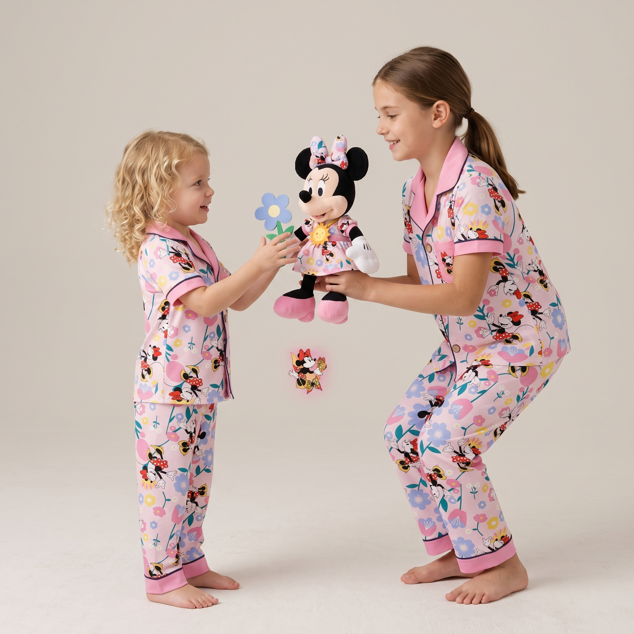 Flower Minnie Kids H/S Pajamas