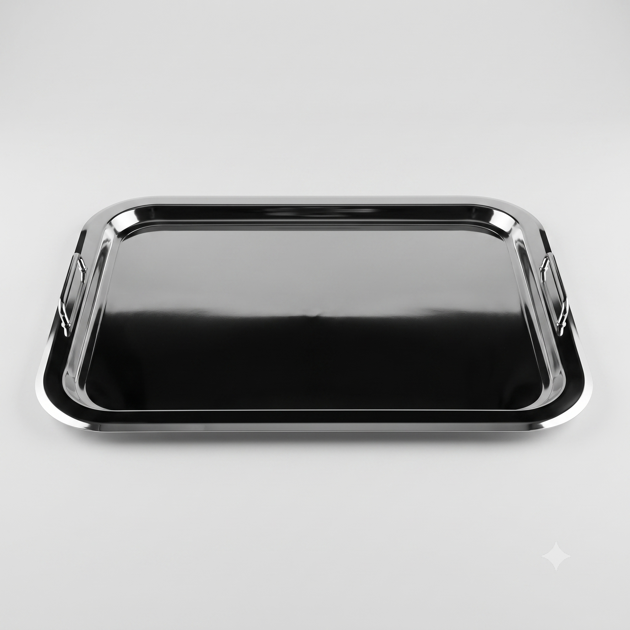 Plain silver serving trays, 18*26 cm