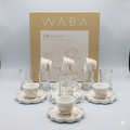 18-piece Matt Gold Tea and Coffee Set KL82