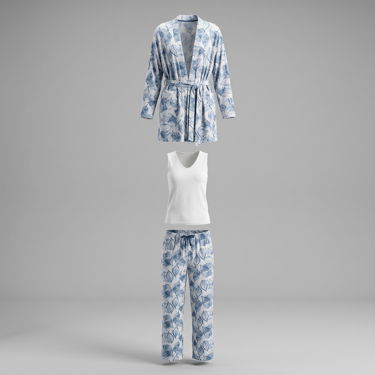 Womens Pyjama 3 Pcs 9132