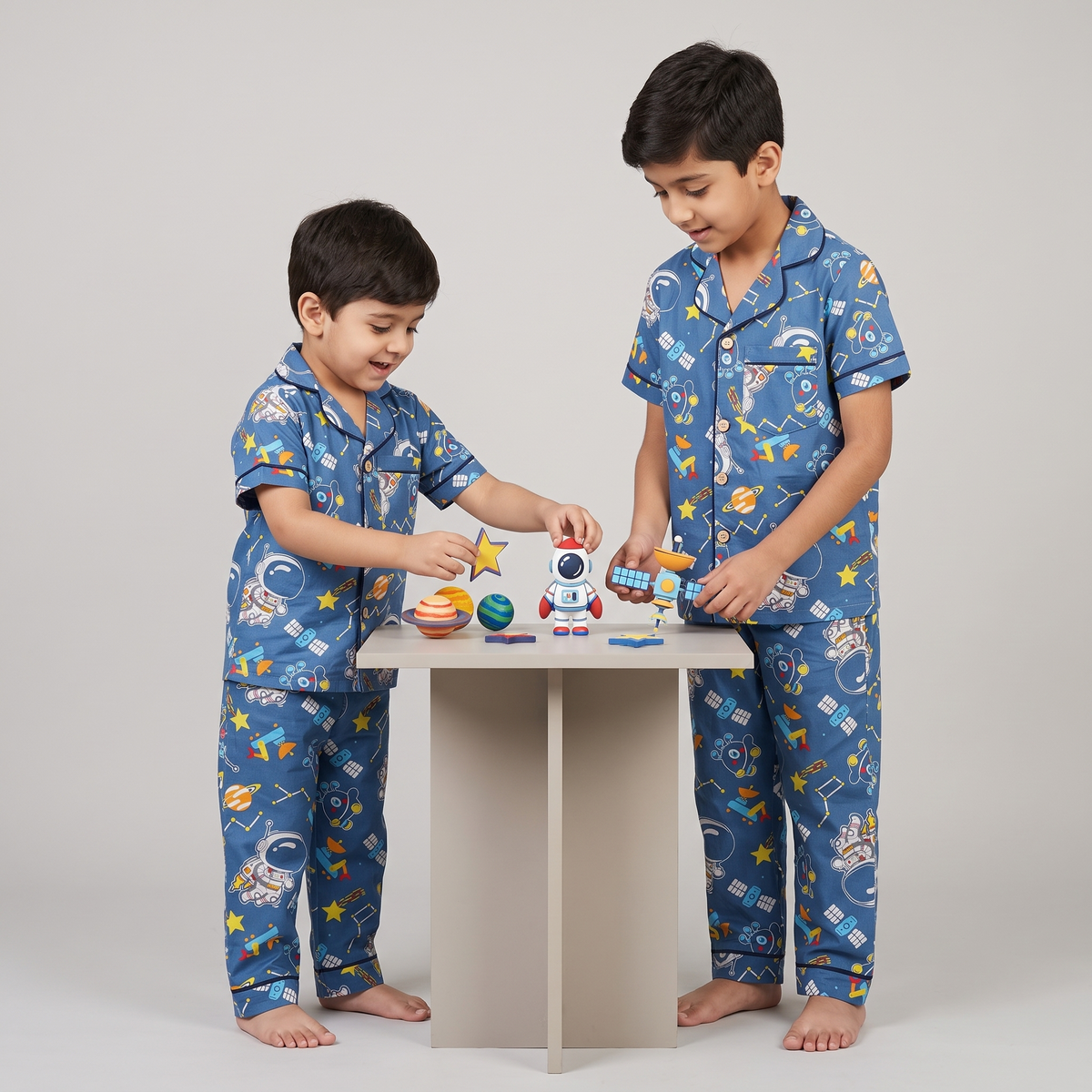 Space Blue Kids H/S Pajamas