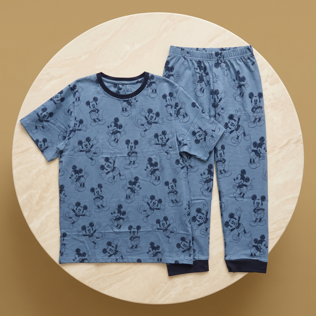 Mickey Sketch DarkBlue H/S Pajamas