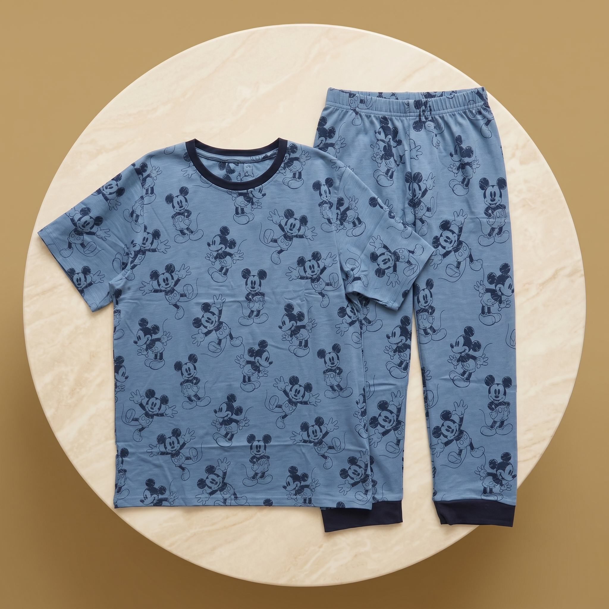 Mickey Sketch DarkBlue H/S Pajamas