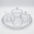 Acrylic tray with silver dates 85