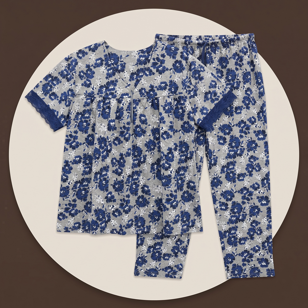Womens Cotton Pyjama Set LS-111/J-51