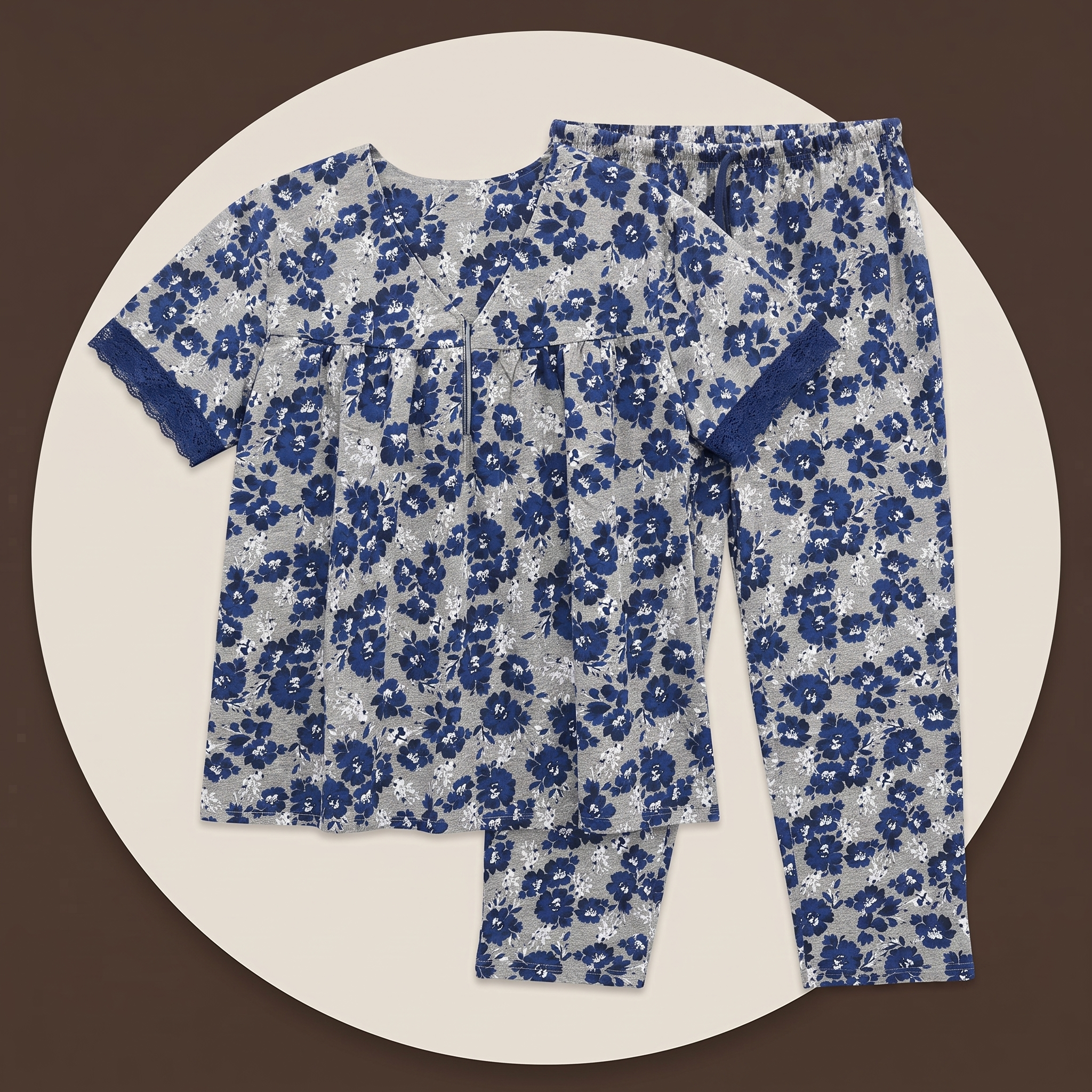 Womens Cotton Pyjama Set LS-111/J-51