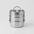 Stainless steel lunch box, 3 layers, medium