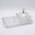 Acrylic tray with silver date holder 77