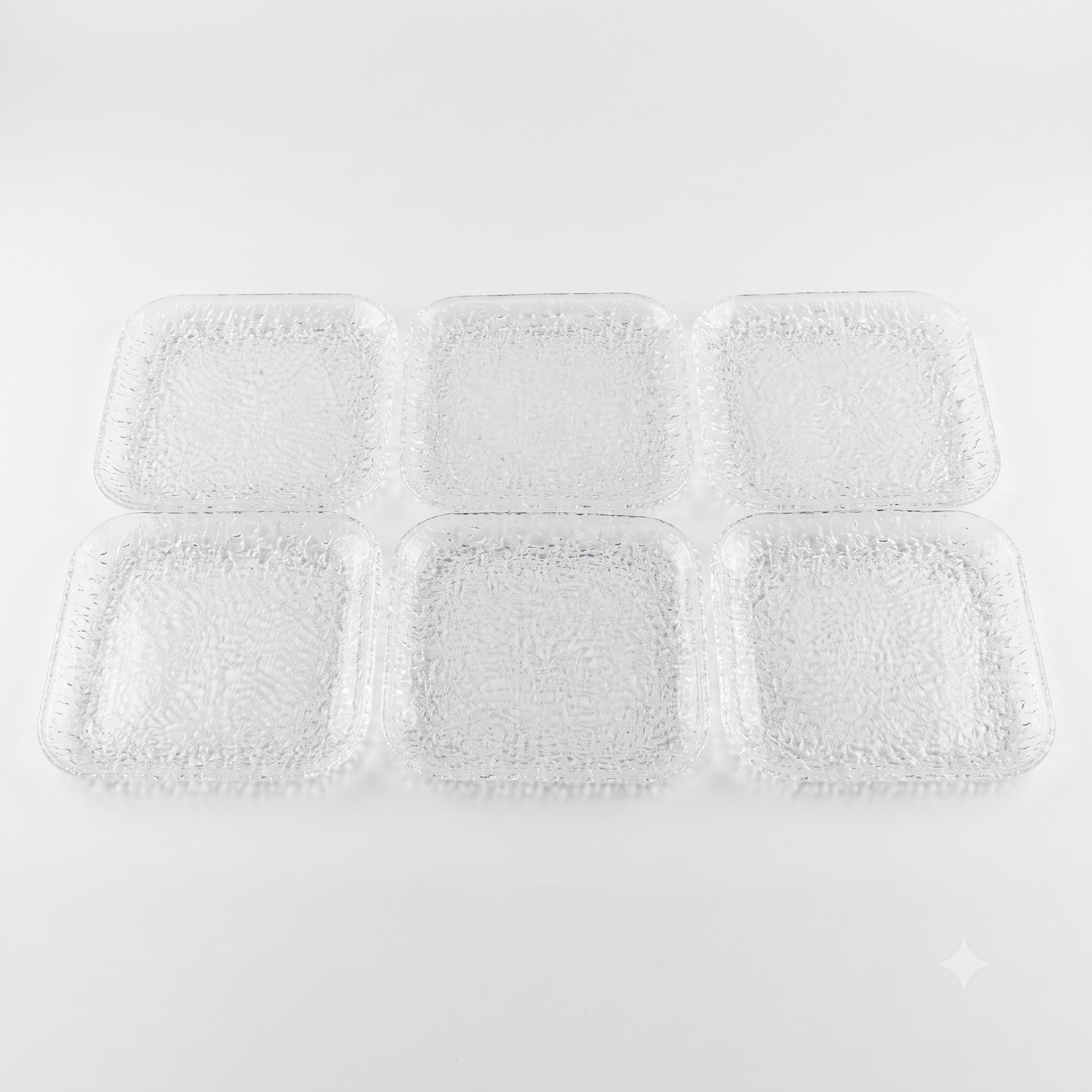 Plain cake plates set 6pcs