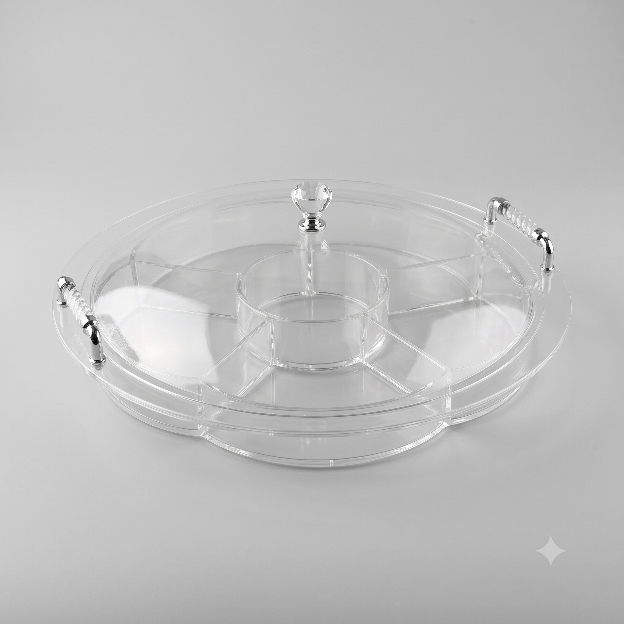 J-2074-FH New Rose Divider with Crystal Petals