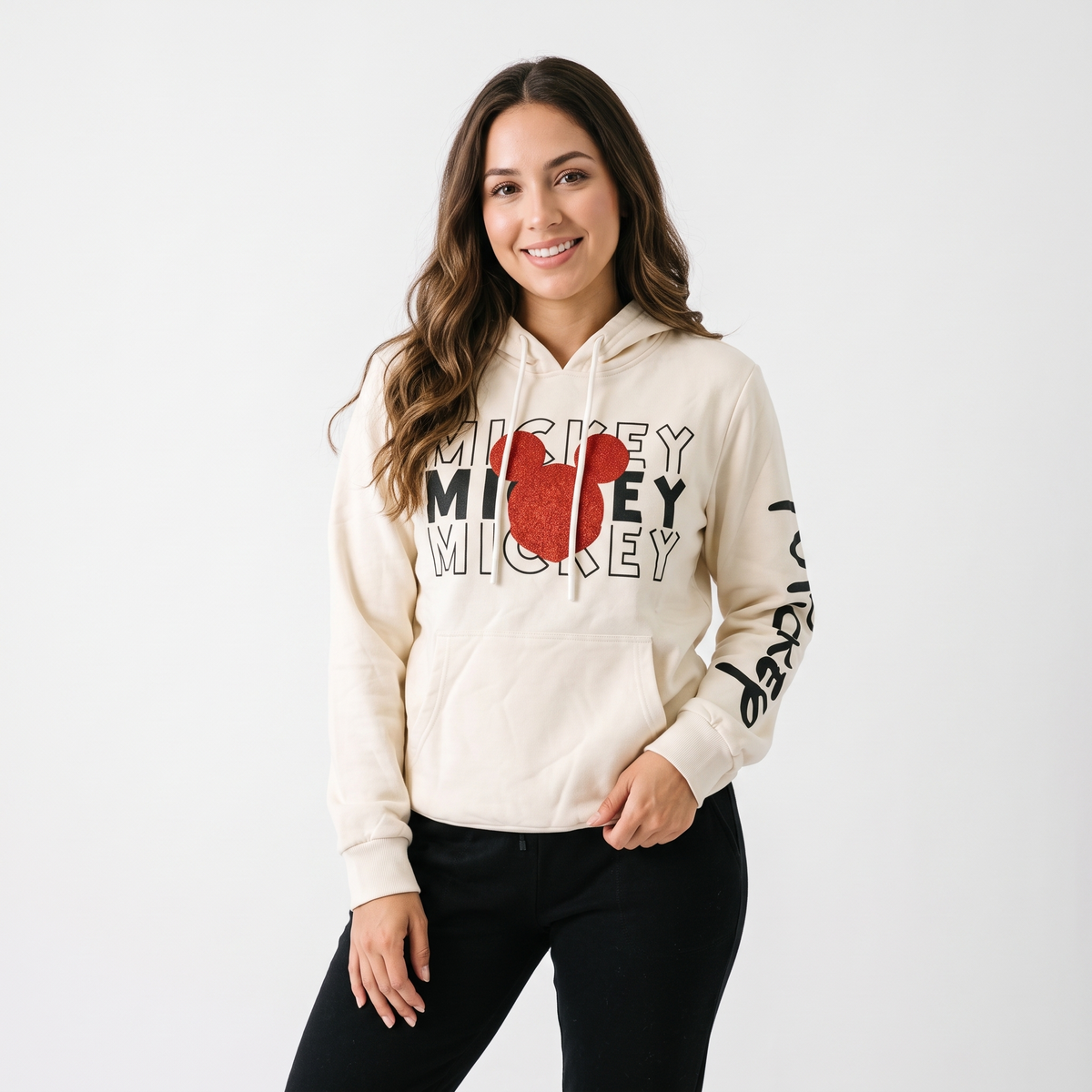 Mickey Face Womens Hoodie
