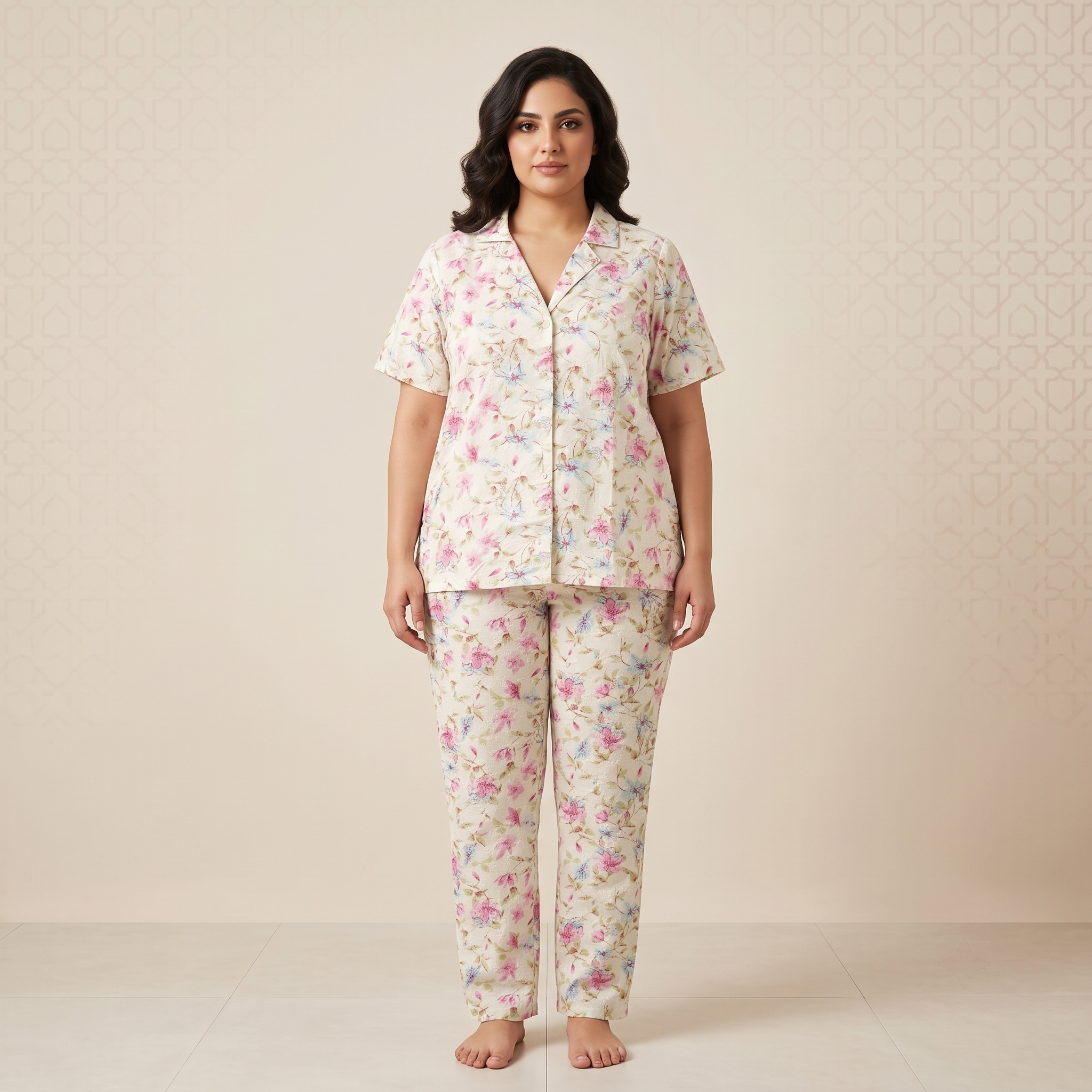 Womens Pajamas 2Pcs 9381 (A)