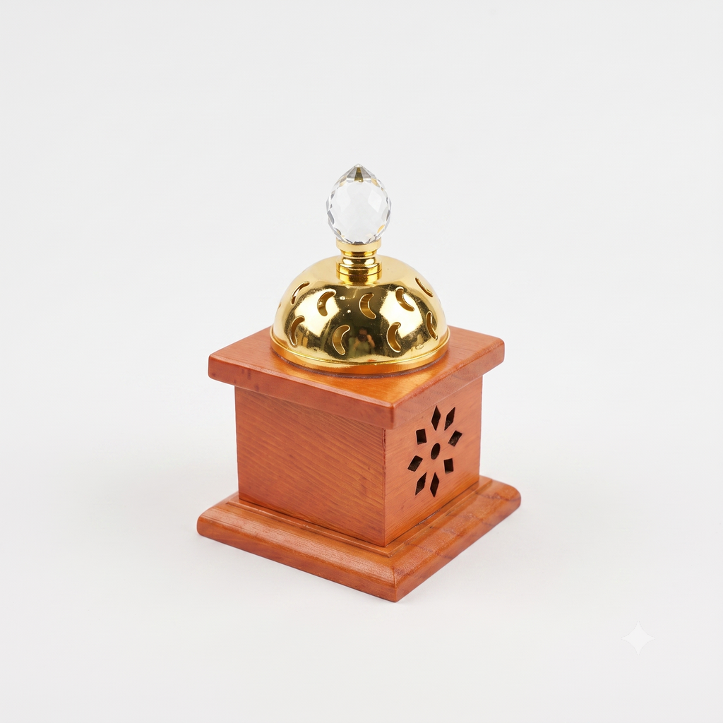 Wooden incense burner