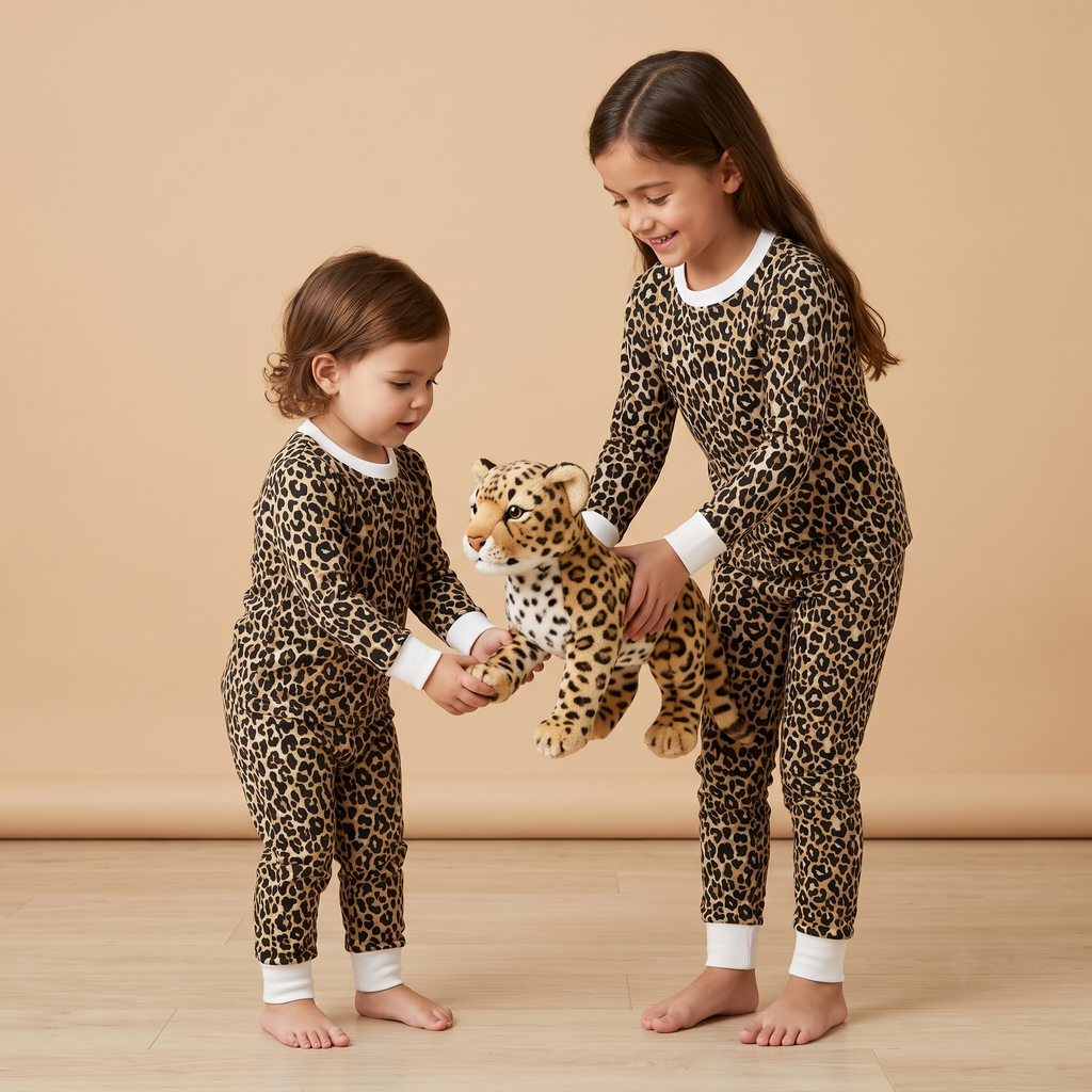 Leopard Skin L/S Pajamas