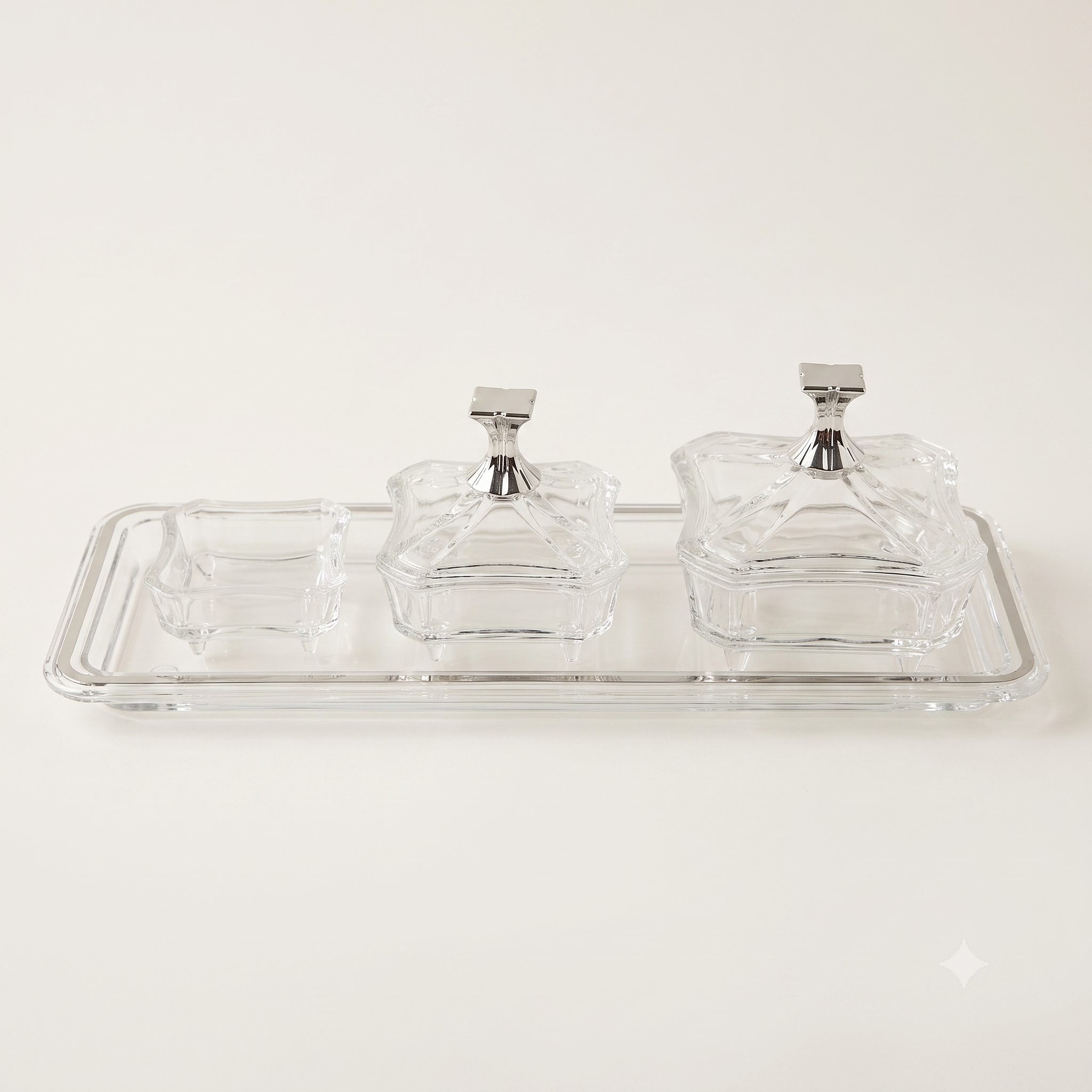 Acrylic tray with silver date 84