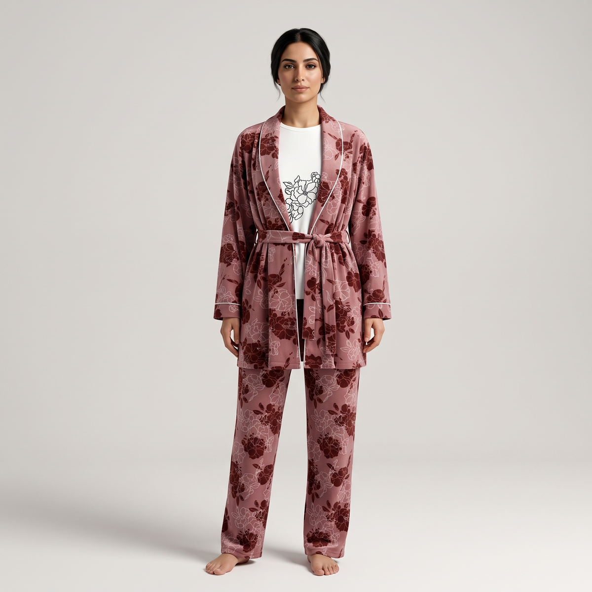 Womens Pyjama 3 Pcs 9101