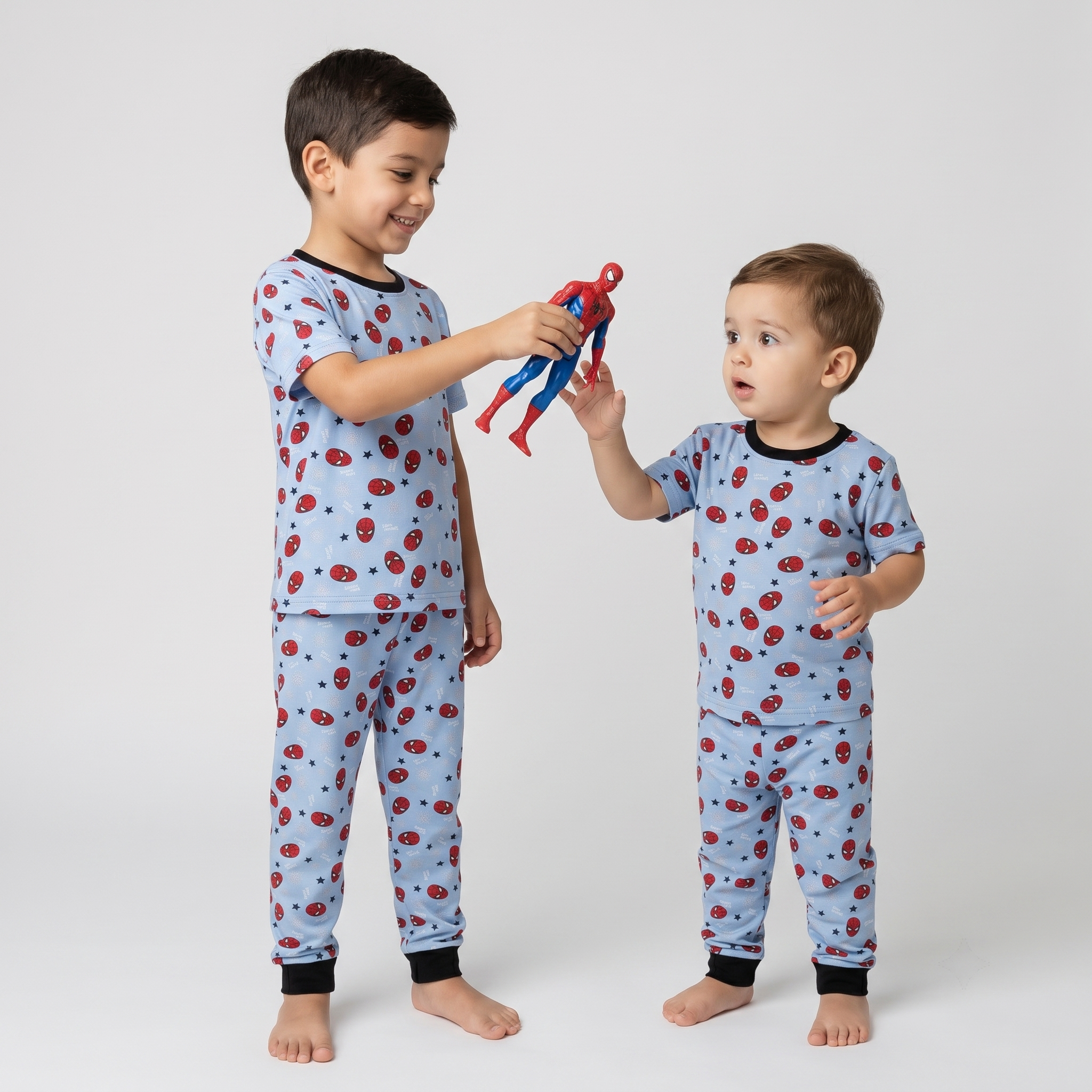 Spiderman Stars Black H/S Pajamas