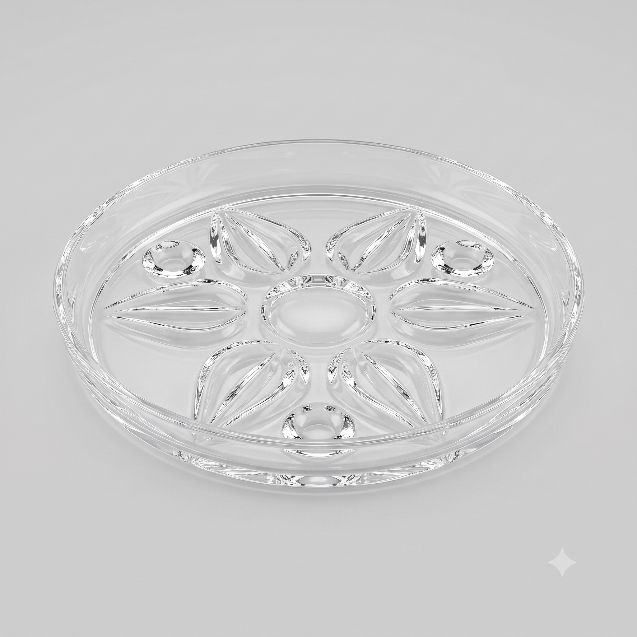 صحن زجاج بقاعدة 206