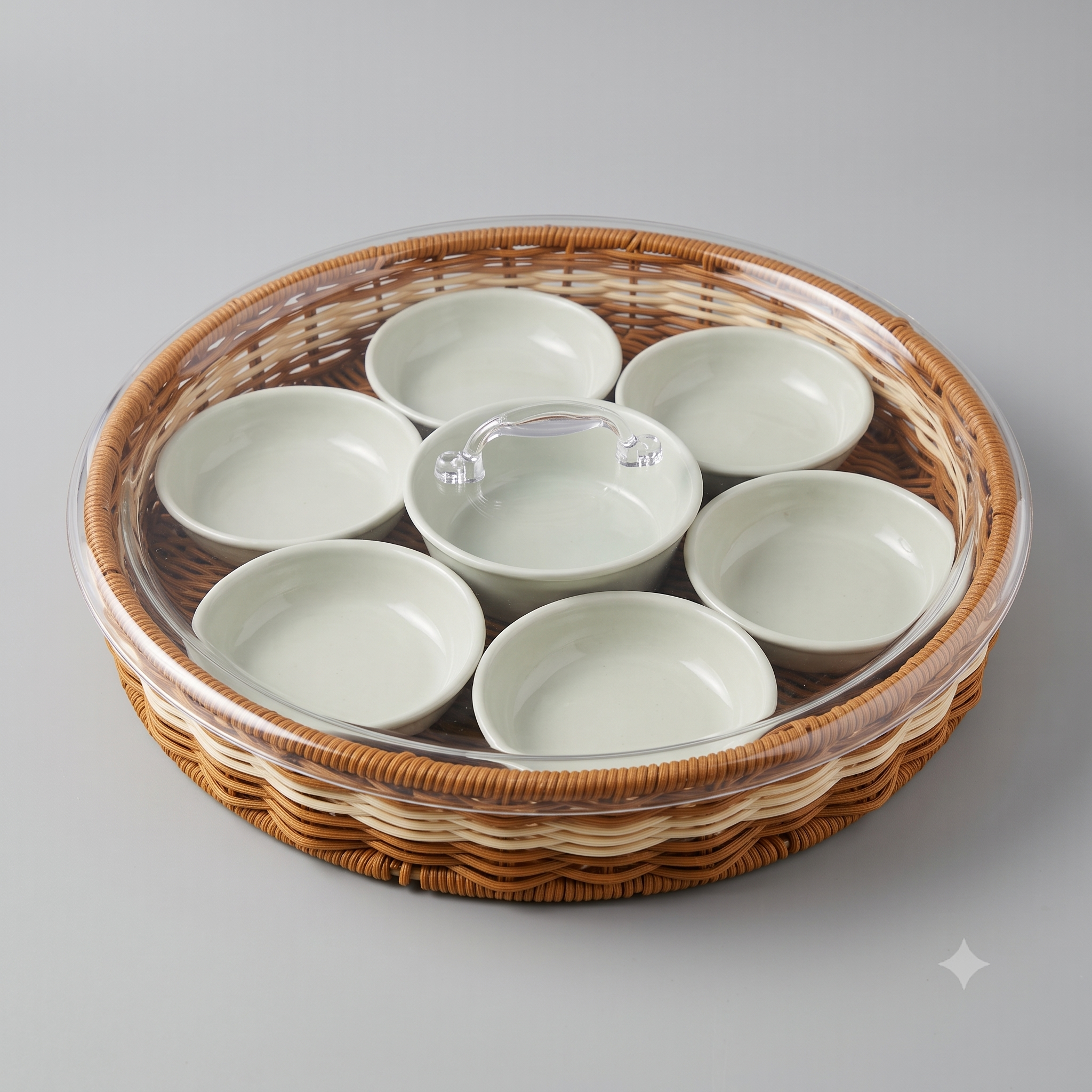 Small wicker breakfast tray